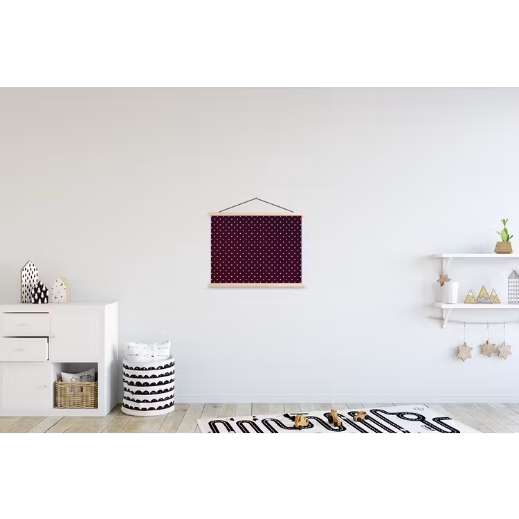 Stippen - Modern - Paars textielposter latten blank klein 122 -kinderkamer