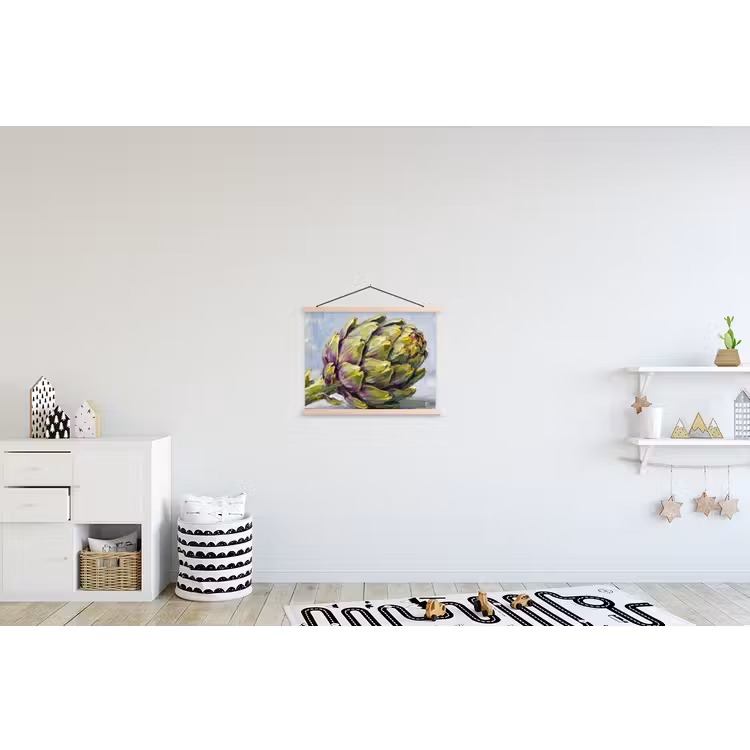 Hanging Poster - Food - Artichoke - Modern - Eten - Artisjok - Modern textielposter latten blank klein