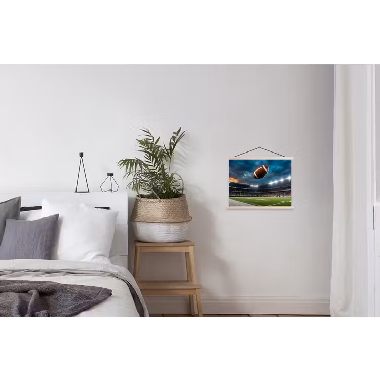 Football - Bal - Stadion - Sport textielposter latten blank klein -woonkamer
