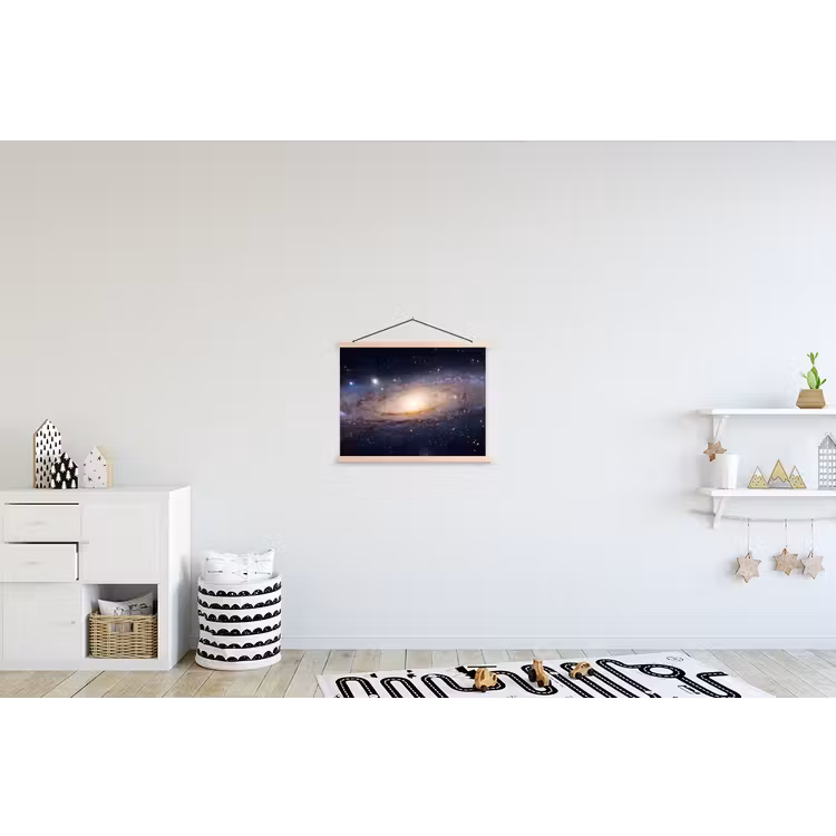 Hanging Poster - Galaxy - Space - Cosmos - Sterrenstelsel - Ruimte - Kosmos textielposter latten blank klein