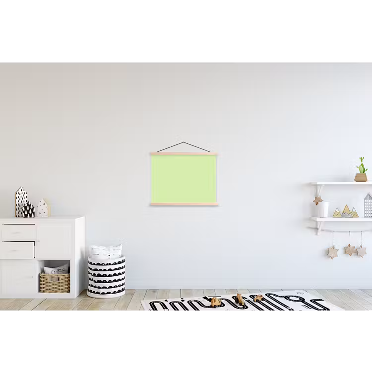 Light - Lime - Groen textielposter latten blank klein 122 -kinderkamer