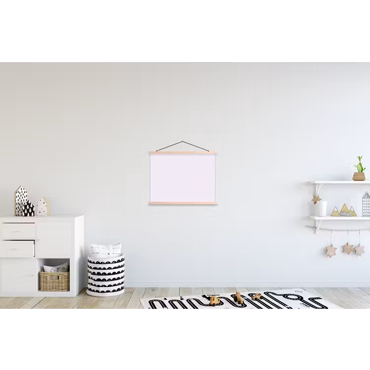 Lilac - Luxe - Paars textielposter latten blank klein 122 -kinderkamer