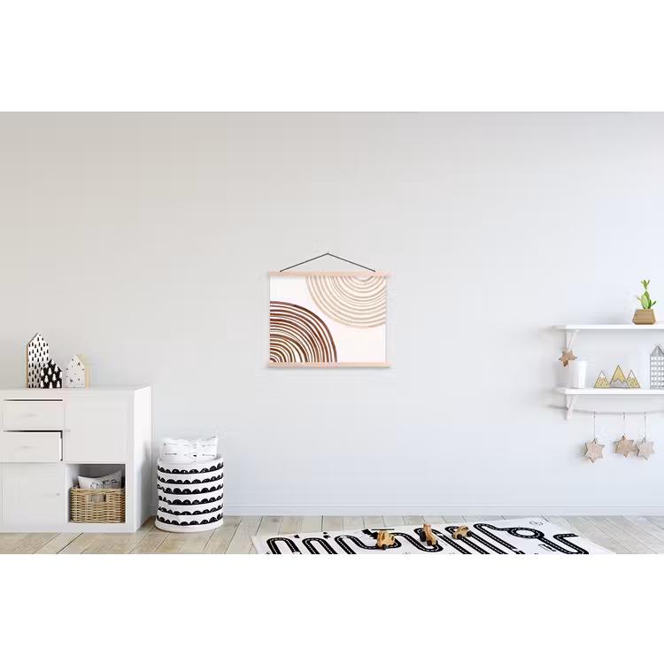 Hanging Poster - Lines - Minimalist - Art - Lijnen - Minimalistisch - Kunst textielposter latten blank klein