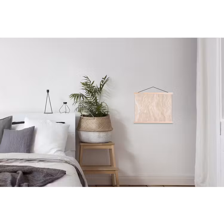 Marmer - Patroon - Beige - Steen - Abstract textielposter latten blank klein -woonkamer