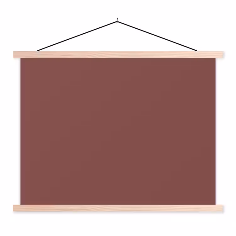 Muted - Raisin - Rood textielposter latten blank klein 122 -3d