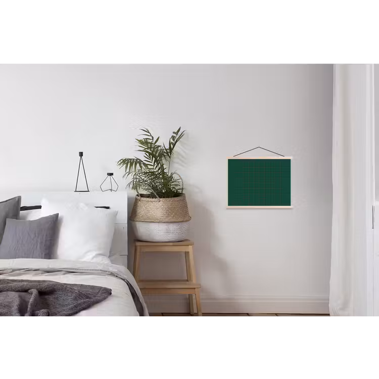Patroon - Tegels - Dennen - Groen textielposter latten blank klein 122 -woonkamer