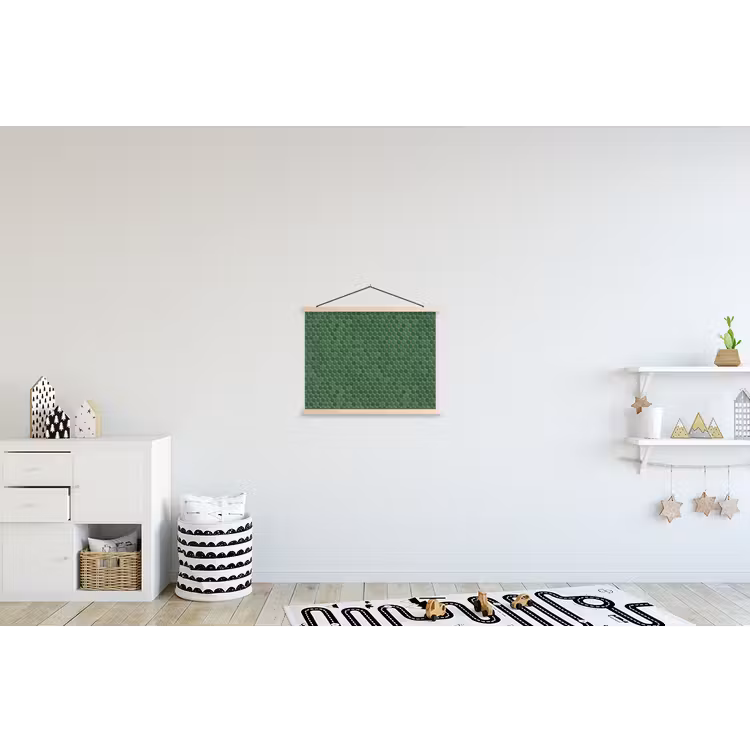 Penny - Mozaïek - Bosgroen - Green textielposter latten blank klein 122 -kinderkamer