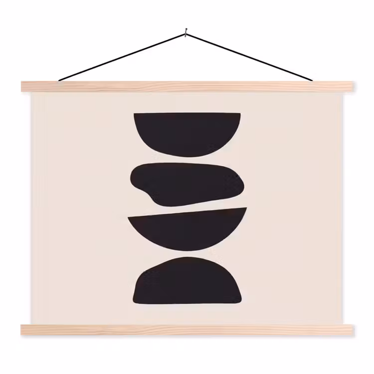 Hanging Poster - Shapes - Abstract - Modern - Vormen - Abstract - Modern textielposter latten blank klein