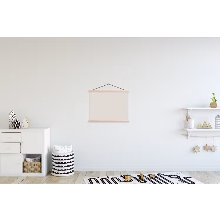 Silent - Sandstone - Grijs textielposter latten blank klein 122 -kinderkamer