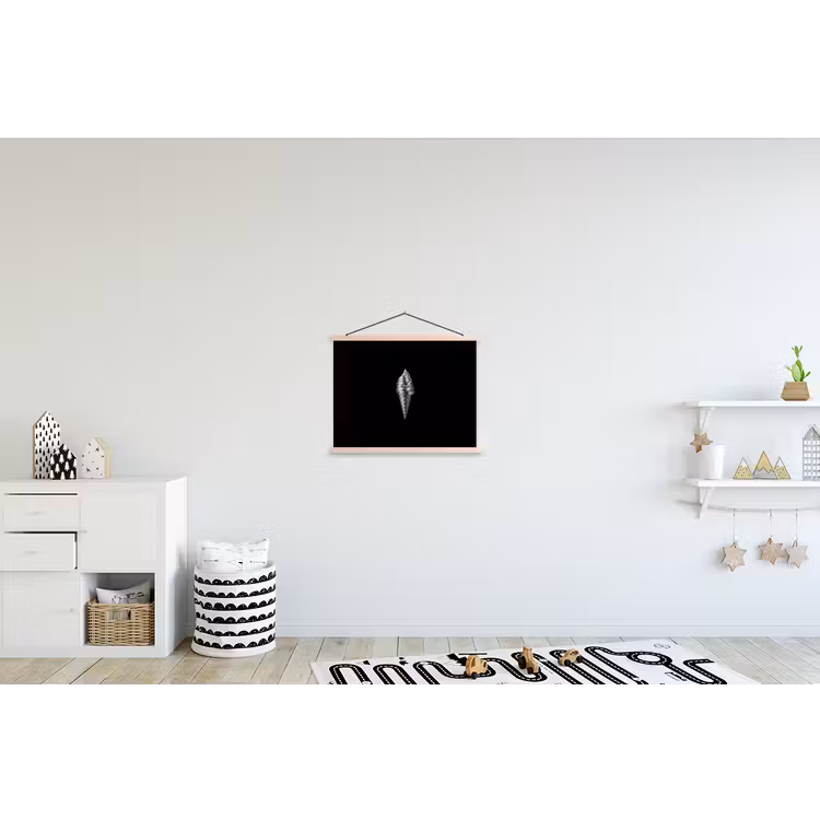 Softijs - Realistisch - Futuristisch textielposter latten blank klein -kinderkamer