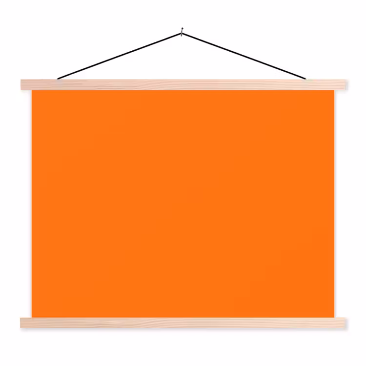 Spiced - Pumpkin - Oranje textielposter latten blank klein 122 -3d