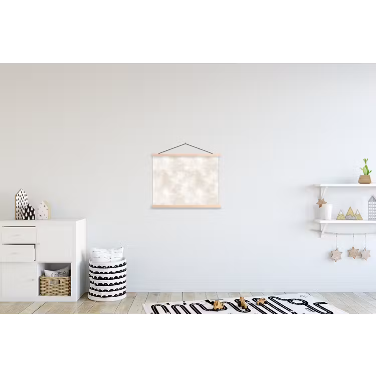 Subtiel - Structuur - Beige textielposter latten blank klein 122 -kinderkamer