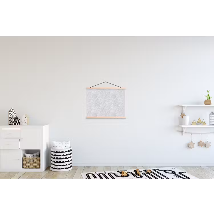 Oppervlakte - Textuur - Grijs textielposter latten blank klein 122 -kinderkamer