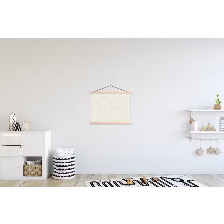 Textuur - Abstract - Beige textielposter latten blank klein 122 -kinderkamer