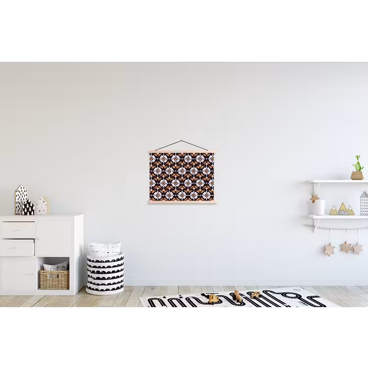 traditioneel - Element - Kleurrijk textielposter latten blank klein 122 -kinderkamer