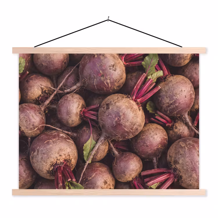 Hanging Poster - Vegetable - Red - Natural - Groente - Rood - Natuur textielposter latten blank klein