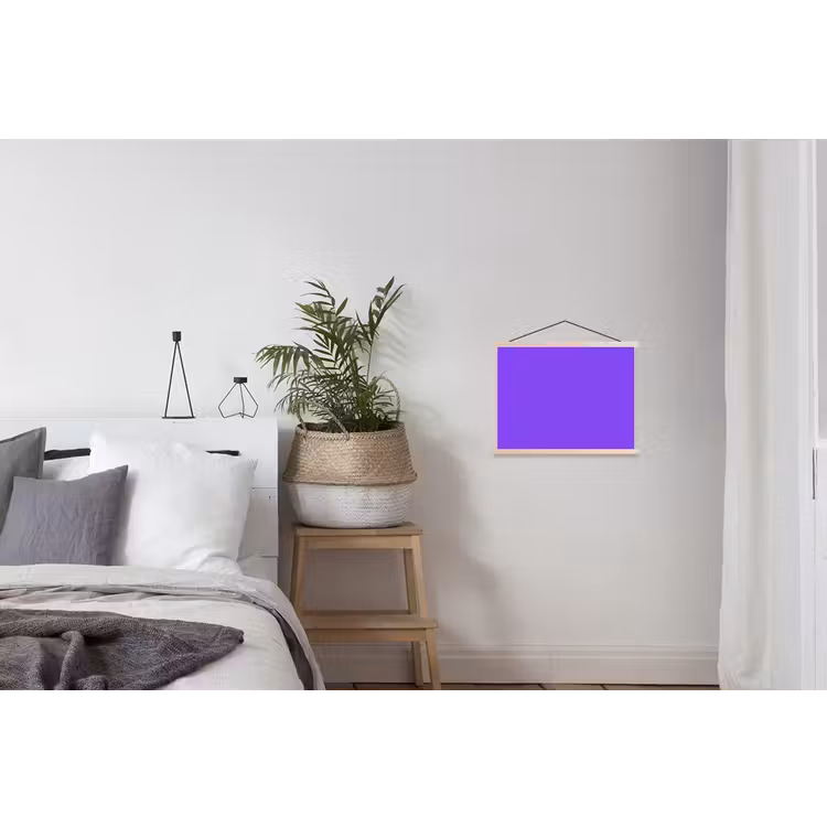 Vivid - Violet - Paars textielposter latten blank klein 122 -woonkamer