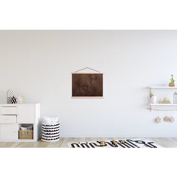Houtnerf - Textuur - Patroon - Bruin - Rustiek textielposter latten blank klein -kinderkamer