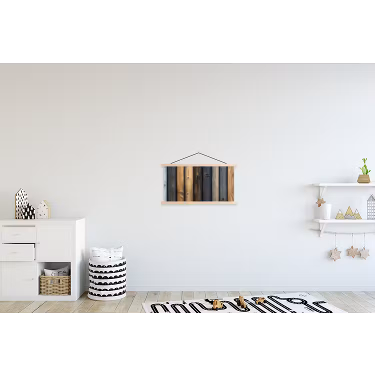 Hout - Planken - Gemengd textielposter latten blank klein -kinderkamer