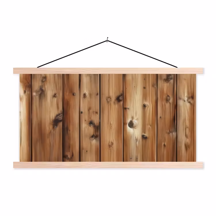 Hout - Planken - Bruin textielposter latten blank klein -3d