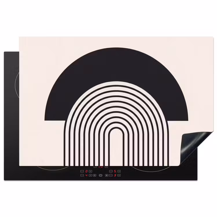 Induction Hob Cover - Abstract - Arch - Modern - Abstract - Boog - Modern Inductie beschermer vinyl 3mm klein