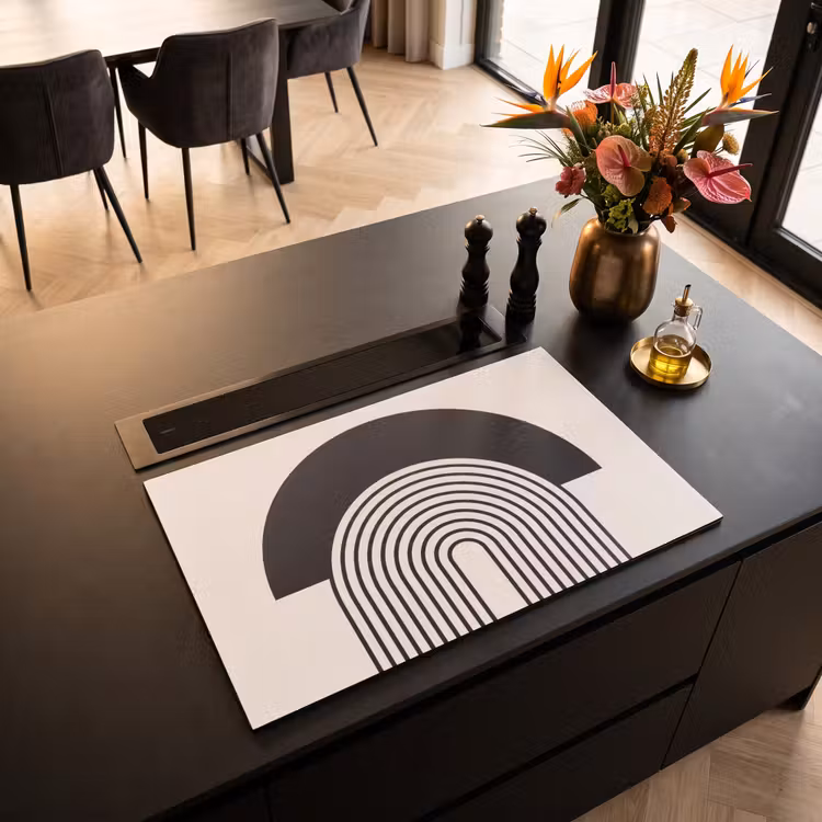 Induction Hob Cover - Abstract - Arch - Modern - Abstract - Boog - Modern Inductie beschermer vinyl 3mm klein
