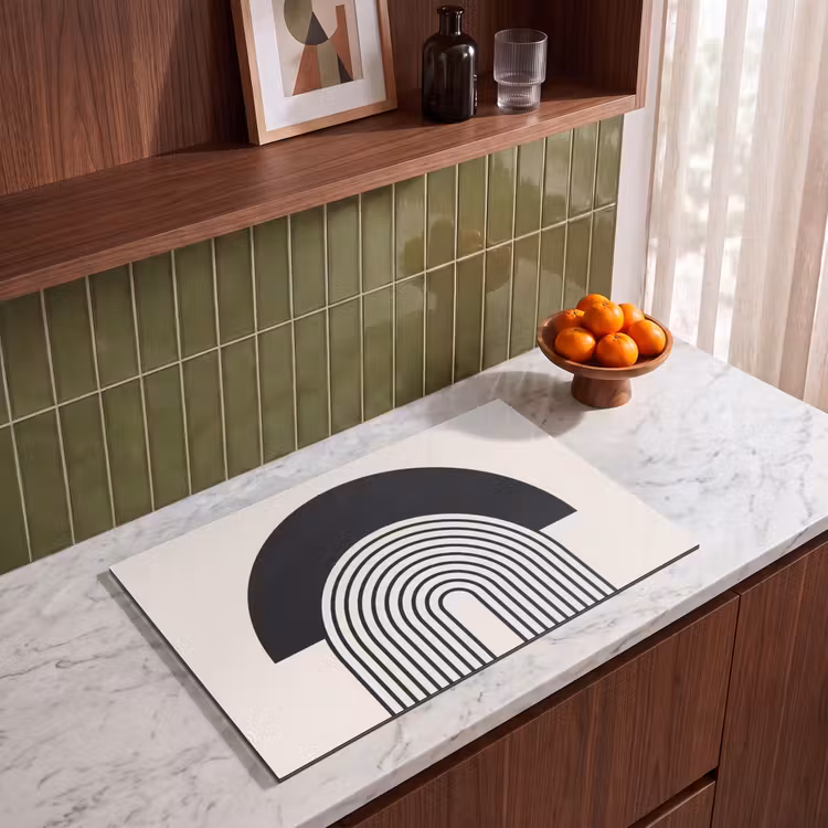 Induction Hob Cover - Abstract - Arch - Modern - Abstract - Boog - Modern Inductie beschermer vinyl 3mm klein