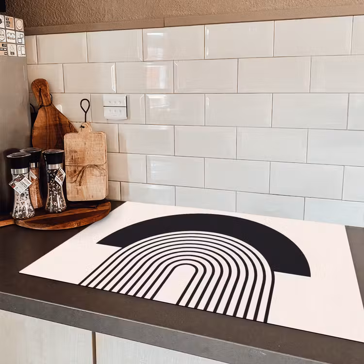 Induction Hob Cover - Abstract - Arch - Modern - Abstract - Boog - Modern Inductie beschermer vinyl 3mm klein