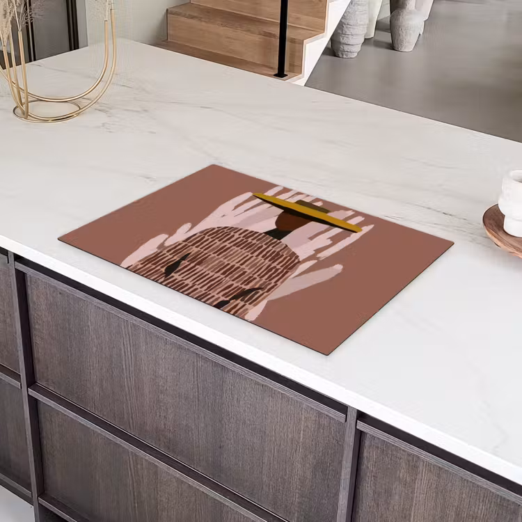 Abstract - Figuur - Illustratie - Hoed Inductie beschermer vinyl 3mm klein -sfeer8