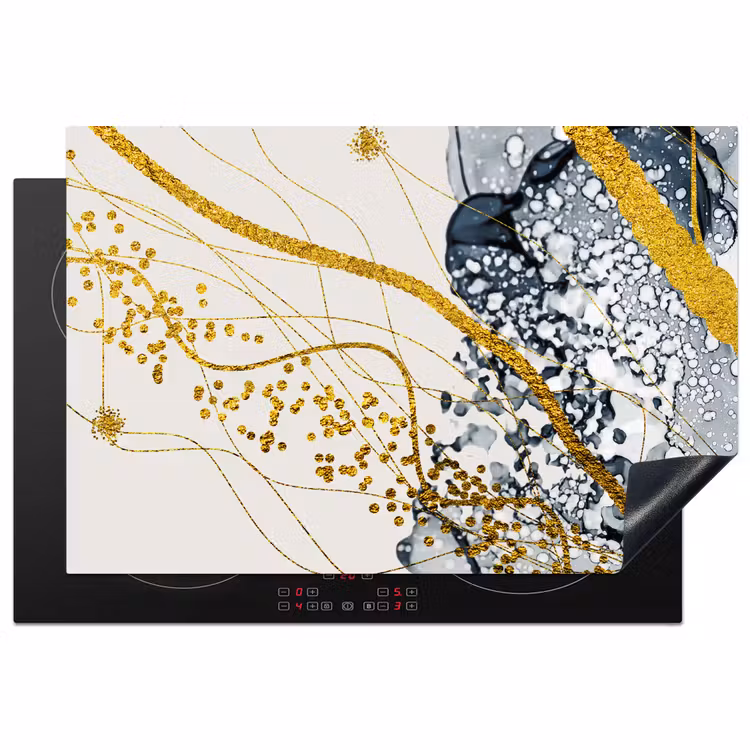 Abstract - Goud - Natuur - Kunst Inductie beschermer vinyl 3mm klein -3d
