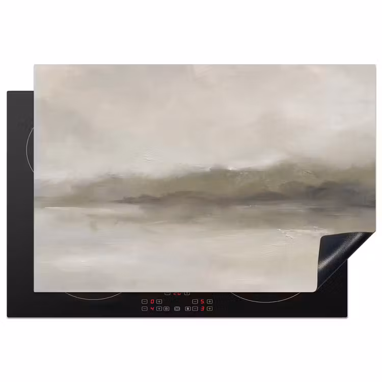 Abstract - Landschap - Nevel - Modern - Grijs Inductie beschermer vinyl 3mm klein -3d