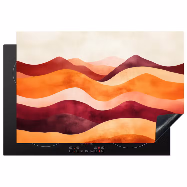 Abstract - Landschap - Golven Inductie beschermer vinyl 3mm klein -3d