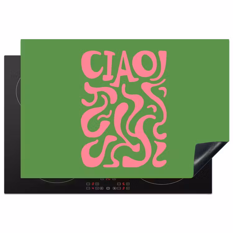 Abstract - Roze - Ciao - Vormen Inductie beschermer vinyl 3mm klein -3d