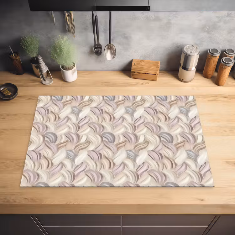 Abstract - Golvend - Pastel Inductie beschermer vinyl 3mm klein 276 -sfeer5