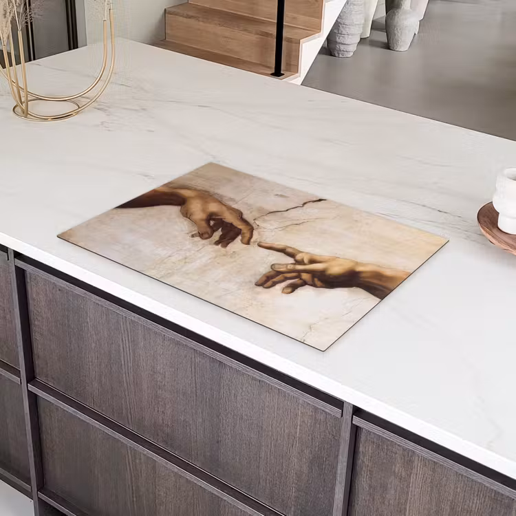 Adam - Michelangelo - Schilderij - Creation of Adam Inductie beschermer vinyl 3mm klein -sfeer8