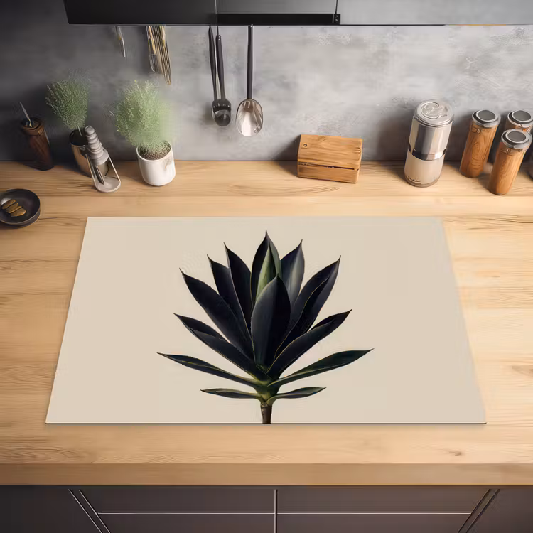 Agaveplant - Symmetrisch - Groen Inductie beschermer vinyl 3mm klein -sfeer5