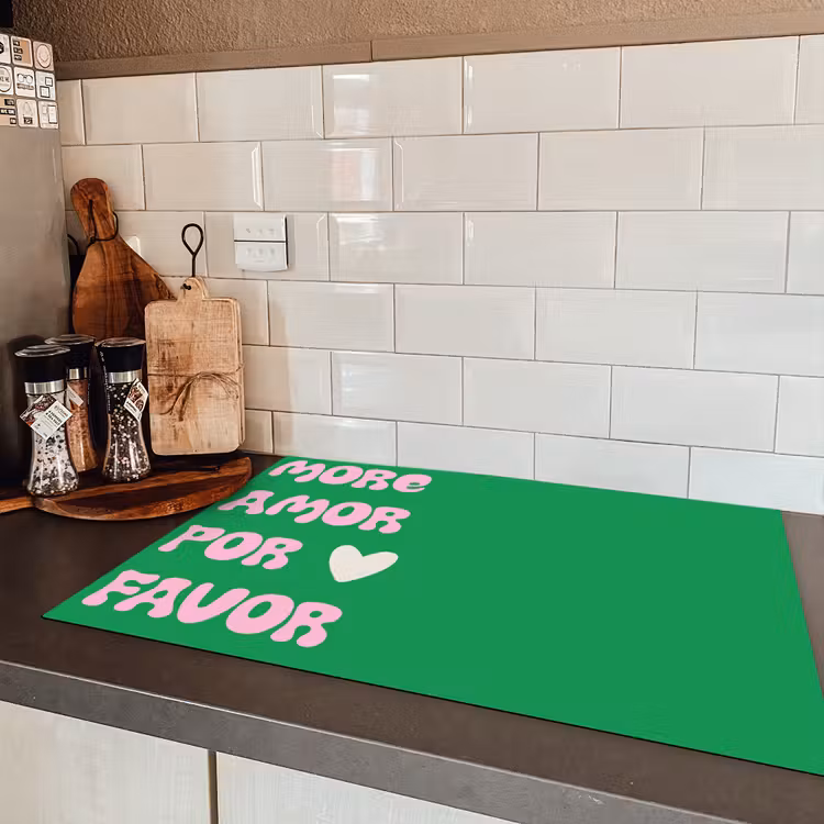 Amor - Valentijn - Groen - Tekst Inductie beschermer vinyl 3mm klein -sfeer3