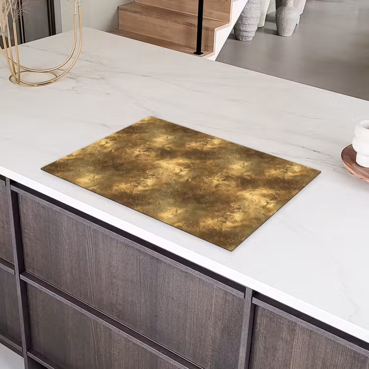 Antiek - Metaallook - Goud Inductie beschermer vinyl 3mm klein 276 -sfeer8