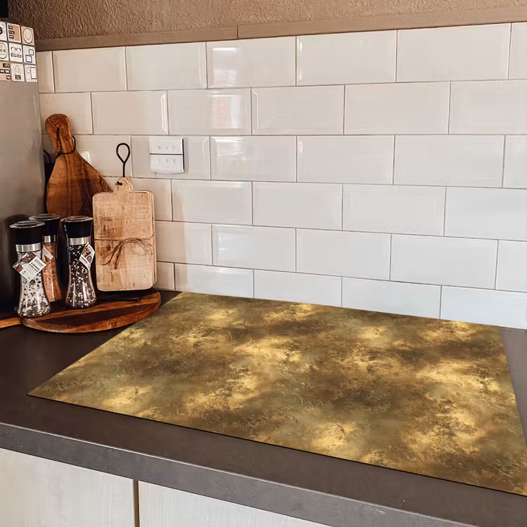 Antiek - Metaallook - Goud Inductie beschermer vinyl 3mm klein 276 -sfeer3