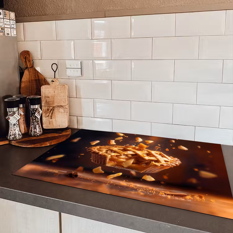 Appel - Taart - Warm - Eten Inductie beschermer vinyl 3mm klein -sfeer3