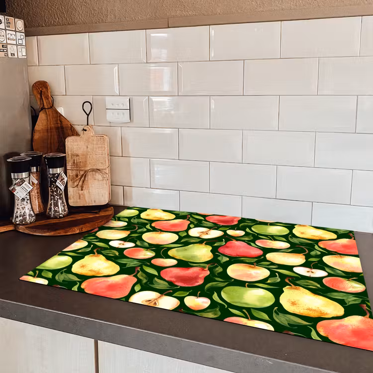 Appels - Peren - Fruit - Groen Inductie beschermer vinyl 3mm klein 276 -sfeer3