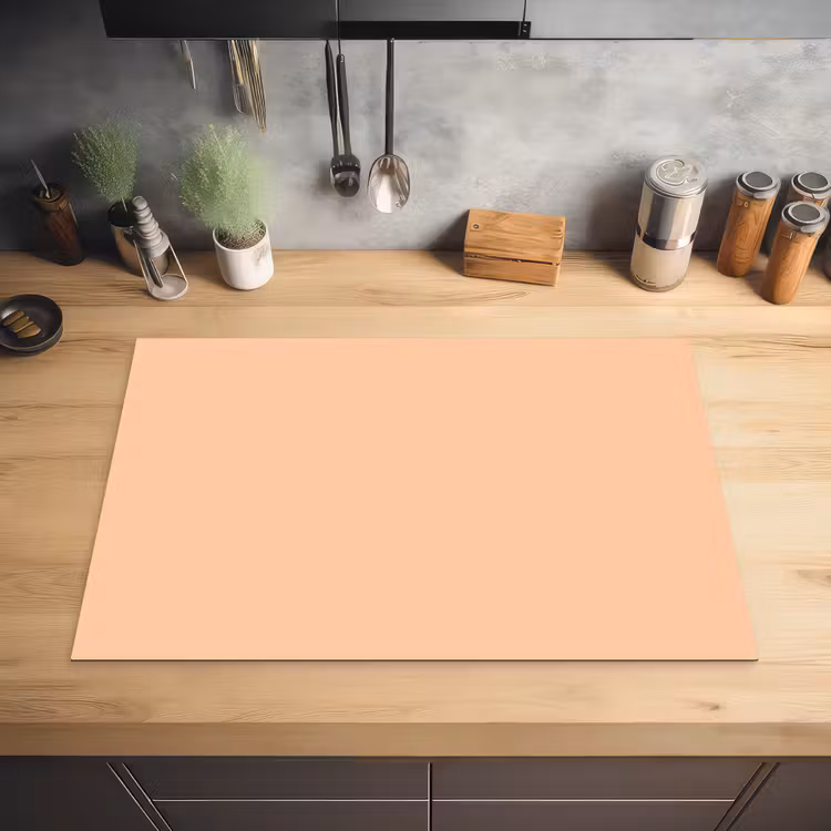Apricot - Blush - Nude Inductie beschermer vinyl 3mm klein 276 -sfeer5