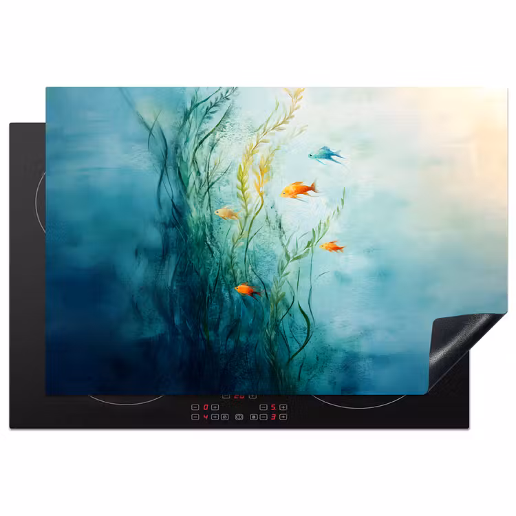 Waterplanten - Vissen - Kleurrijk - Water Inductie beschermer vinyl 3mm klein -3d
