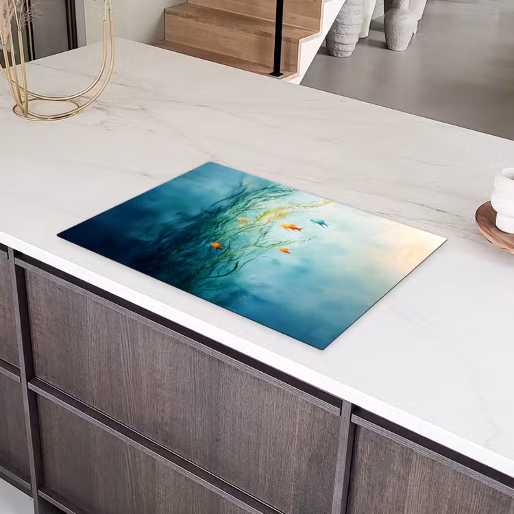 Waterplanten - Vissen - Kleurrijk - Water Inductie beschermer vinyl 3mm klein -sfeer8