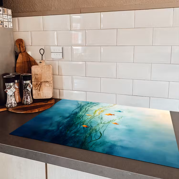 Waterplanten - Vissen - Kleurrijk - Water Inductie beschermer vinyl 3mm klein -sfeer3