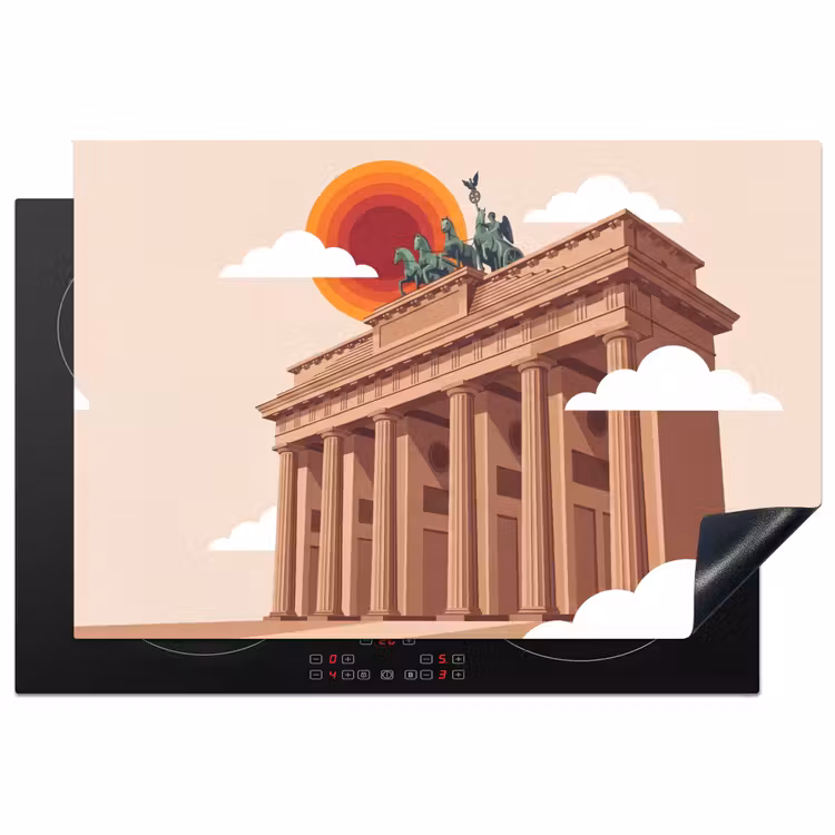 Architectuur - Brandenburg - Berlijn - Zonsondergang - Historisch Inductie beschermer vinyl 3mm klein -3d