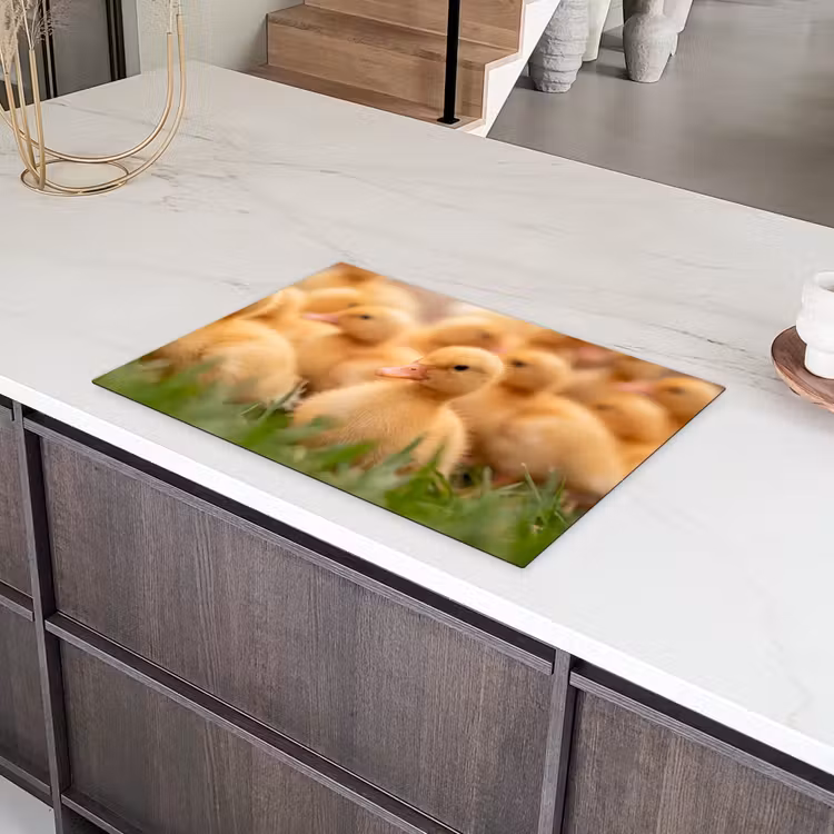 Pijltje - Eend - Natuur - Geel Inductie beschermer vinyl 3mm klein -sfeer8