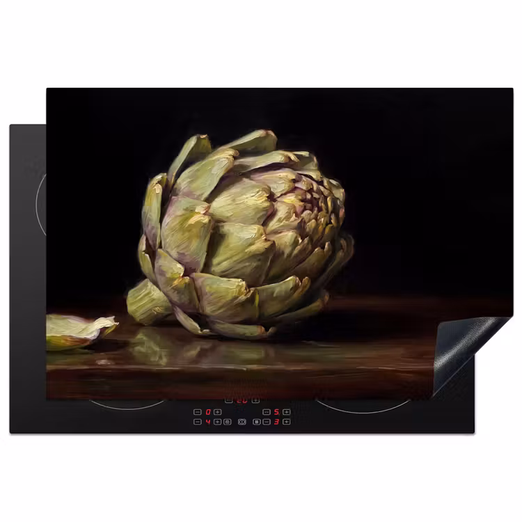 Induction Hob Cover - Artichoke - Food - Classic - Artichok - Eten - Klassiek Inductie beschermer vinyl 3mm klein