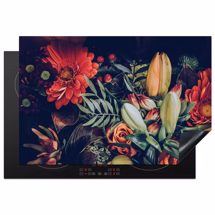 Herfstige Bloemenpracht Inductie beschermer vinyl 3mm klein -3d