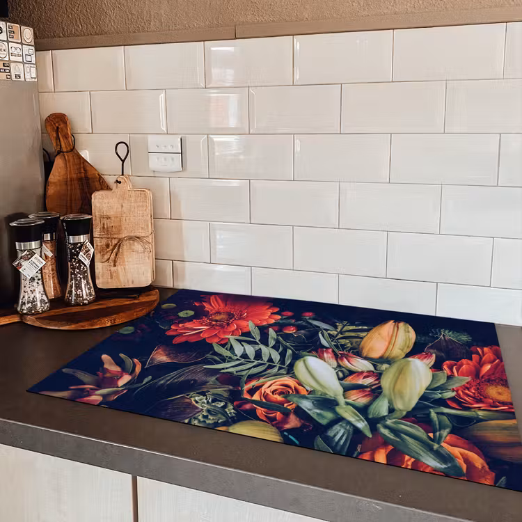 Herfstige Bloemenpracht Inductie beschermer vinyl 3mm klein -sfeer3